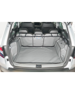 CLEARANCE - Skoda Karoq 2017 Onwards (inc. 2022 Facelift) - Rear Plus bootliner - bumper flap - rear seat configuration 2 - floor inset - read the guide documents on the main products page to ensure compatibility! - Colour Black