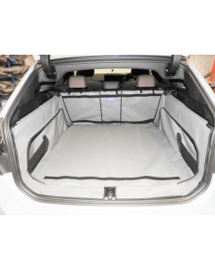 CLEARANCE - BMW 5-Series Touring 2025 Onwards (Inc. i5 Touring) - Standard bootliner - bumper flap and ties - tailgate cover - check the guide documents on the main product page to ensure compatibility - Black |Hatchbed mat and rubber mat