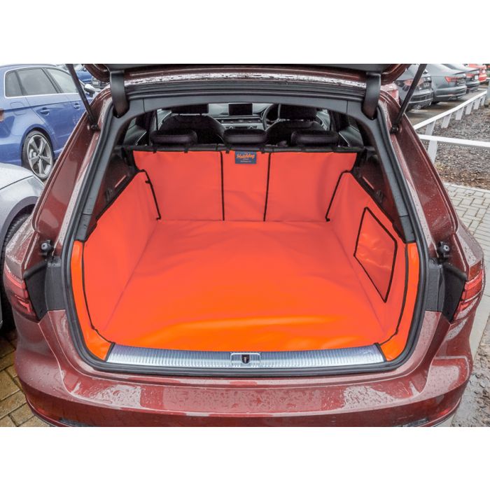 Angebote-Audi A4 Avant ab 2015 (inkl. Allroad, S4)-Kofferraumform 4 -Bitte  lesen Sie das Referenz-PDF auf der Kofferraumschutz Seite-Kofferraumschutz  mit Geteilter Rücksitz (mit geteiltem Sitz)und Stoßstangenschutz in Schwarz
