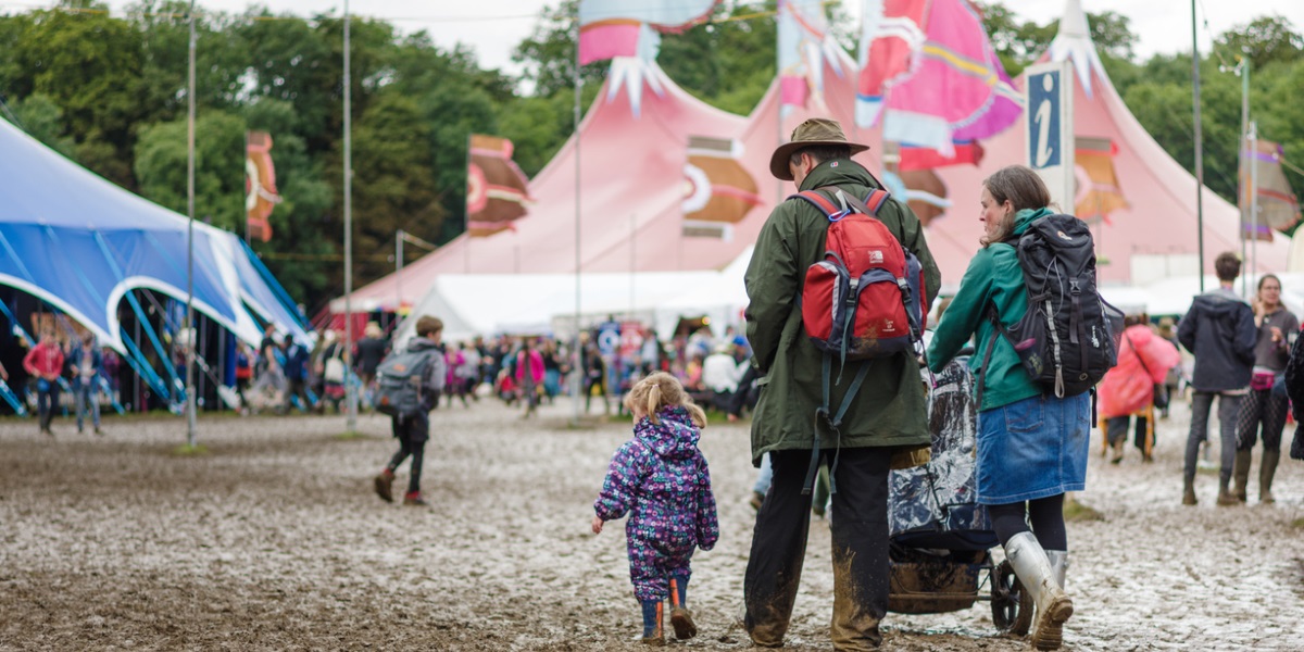 family at festival