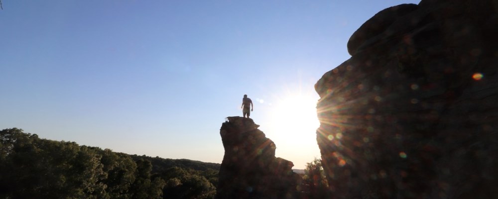 walking on rocks